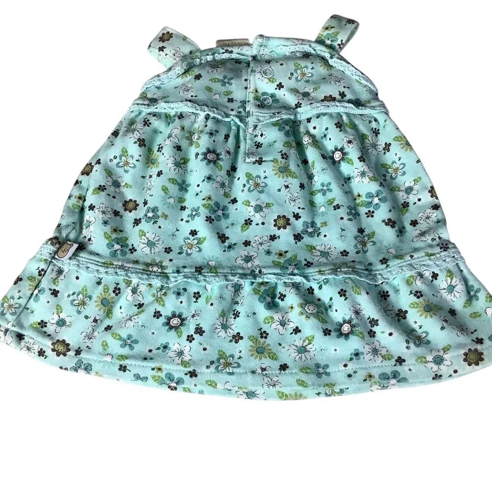 Classic Pooh By Disney Baby‎ Floral Sleeveless Dress Size 3 M Flowers Cotton